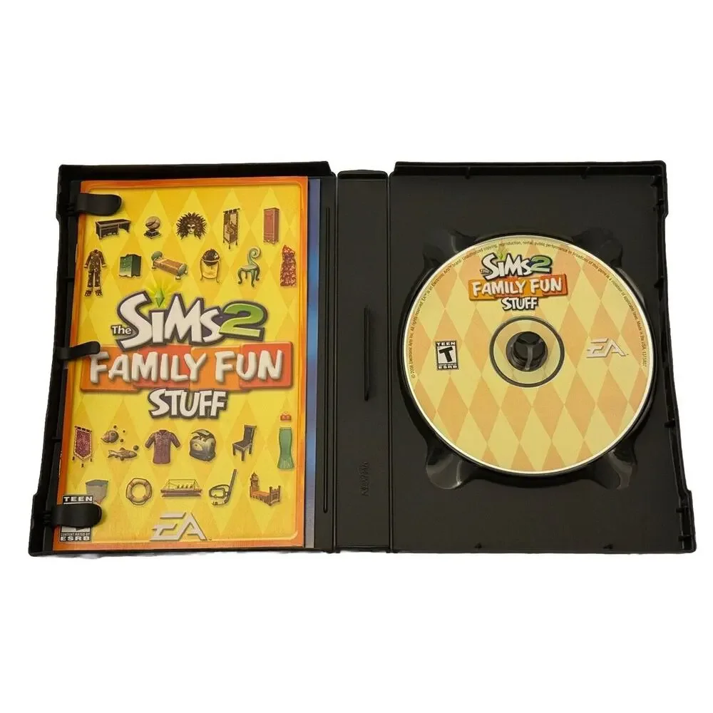 The Sims 2: Family Fun Stuff PC Expansion Pack 2006 - Preowned, Good Condition